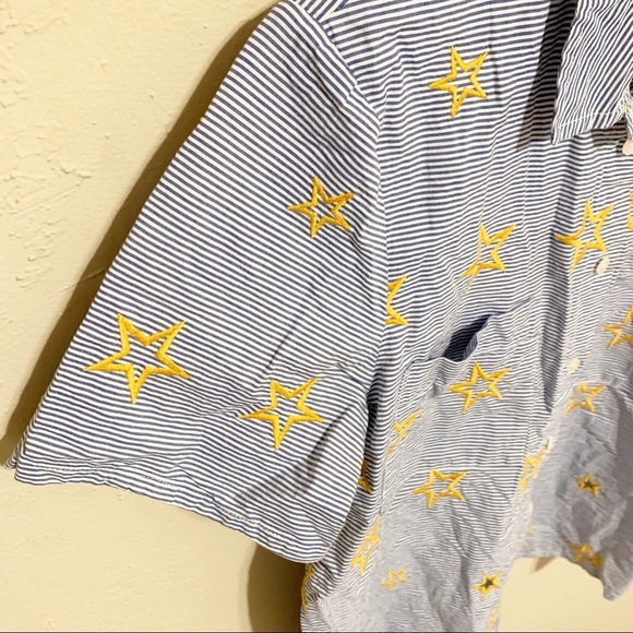 Madewell Star Embroidered Striped Button-Down Top - Picture 4 of 12